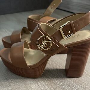 Michael Kors Tan Platform Sandals